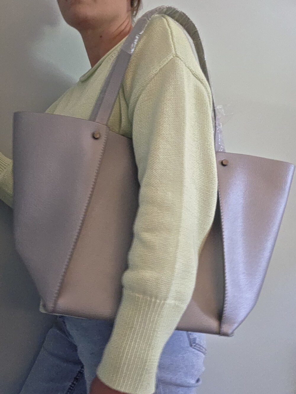 Neiman Marcus Silver Tote Bag